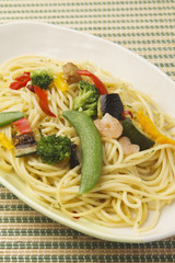 夏野菜のペペロンチーノ