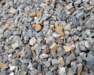 close up of gravel rocks