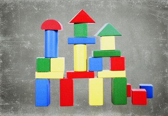 Wooden building blocks