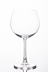 empty wine glass isolated