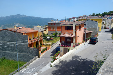 Street of a typical italian mountain town