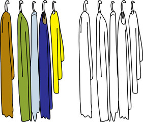 Clothing on Hangers