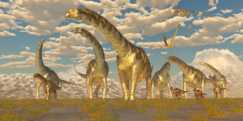 Argentinosaurus Herd Migration © Catmando