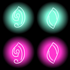 Neon digits