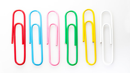 isolated color paper clip