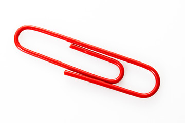 isolated color paper clip