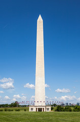 The Washington monument and the ring of American flag
