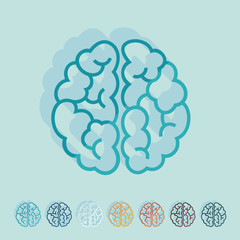 Flat design: brain