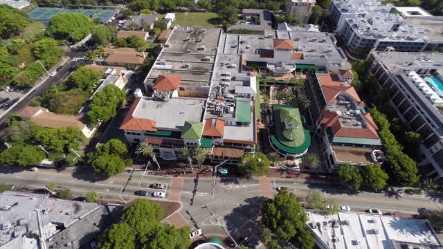 Cocowalk Coconut Grove Miami aerial video