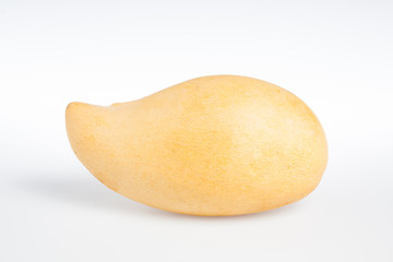 Yellow mango isolated on white background