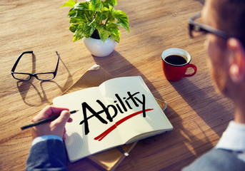 Businessman Brainstorming About Ability