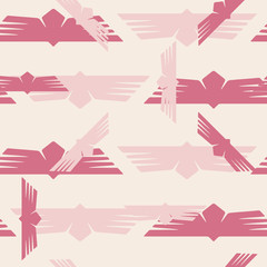 seamless background: wing, feather, bird