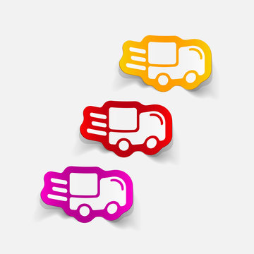 realistic design element: car, delivery