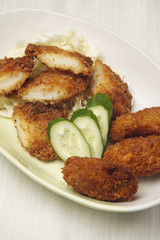 イカフライとカキフライ