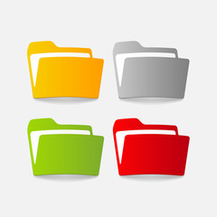 realistic design element: folder
