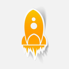 realistic design element: rocket