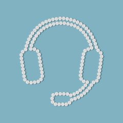 pills concept: headphones