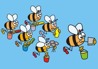 Obraz na płótnie Canvas bees and navigation