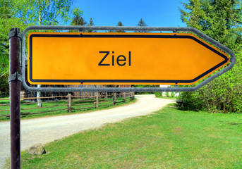 Strassenschild 3 - Ziel