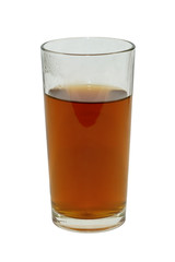 A glass of tea isolated on white background without shadows