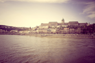 Fototapeta premium historic Royal Palace in Budapest, Hungary