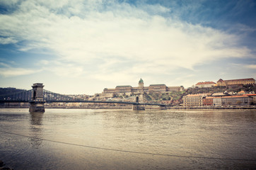 Fototapeta premium historic Royal Palace in Budapest, Hungary