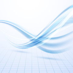 Naklejka premium Speed blue swoosh data lines background