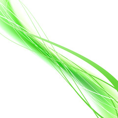 Green eco swoosh lines folder concept