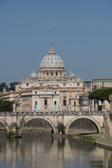 St. Peter's Basilica And Ponte Sant'Angelo