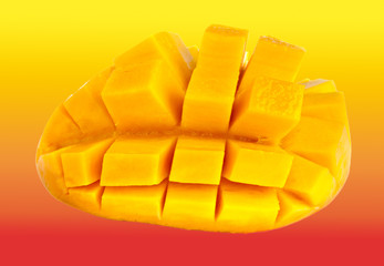 tranche de mangue mûre