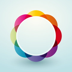 Simple colorful circular vignette