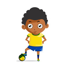 Illustrations Footballers wearing yellow shirt
