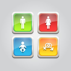 Web family icon square