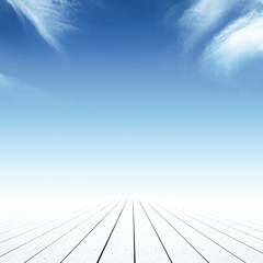 floor and blue sky