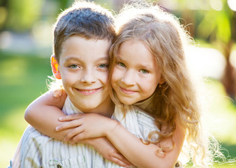 Naklejka premium Children outdoors