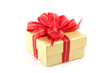 Gift box isolated white background