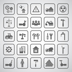 Construction icons set