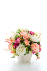 Bouquet flowers isolated on white
