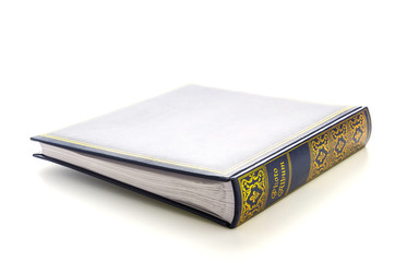 Old vintage book isolated on white background