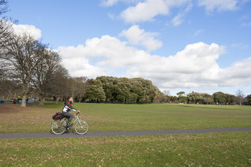 biker in the park