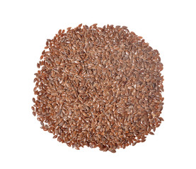 Linseed on a white background
