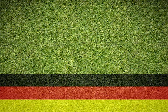 Spielfeld mit Deutschlandfahne