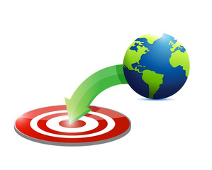globe to target illustration design