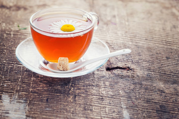 Cup of fresh herbal tea