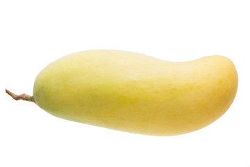 Ripe mango isolated on white background.