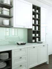Fototapeta na wymiar modern Kitchen Interior Design