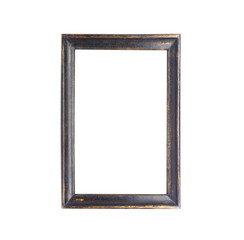Fototapeta premium wooden picture frame isolated on white background