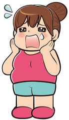 太っている女性
