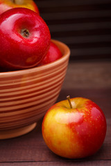 red ripe apples