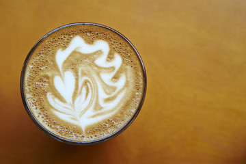 Cappuccino or latte coffee